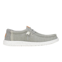 Hey Dude Men's Casuals - Wally Elevated Basics - Grey / White Hey Dude Men's Casuals - Wally Elevated Basics - Grey / White