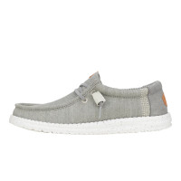 Hey Dude Men's Casuals - Wally Elevated Basics - Grey / White Hey Dude Men's Casuals - Wally Elevated Basics - Grey / White