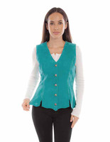 Scully Women's Vest - Suede Vest - Turquoise Scully Women's Vest - Suede Vest - Turquoise