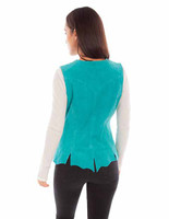 Scully Women's Vest - Suede Vest - Turquoise Scully Women's Vest - Suede Vest - Turquoise