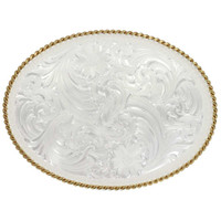 Montana Silversmith Accessories - Large Silver w/ Gold Trim Buckle Montana Silversmith Accessories - Large Silver w/ Gold Trim Buckle