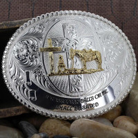 Montana Silversmith Accessories - Oval Cross w/ Christian Cowboy Buckle