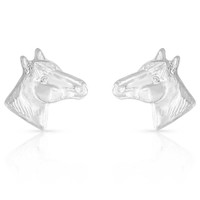 Montana Silversmith Accessories - Little Silver Horsehead Earrings