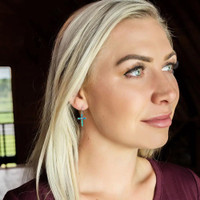 Montana Silversmith Accessories - River of Lights Opal Cross Earrings