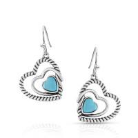 Montana Silversmith Accessories - Clearer Ponds Turquoise Heart Earrings