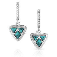 Montana Silversmith Accessories - Noon Cobblestone Turquoise CZ Earrings