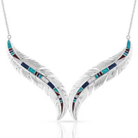Montana Silversmith Accessories - Breaking Trail Feather Necklace
