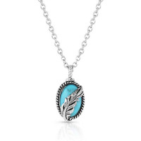 Montana Silversmith Accessories - World's Feather Turquoise Necklace Montana Silversmith Accessories - World's Feather Turquoise Necklace