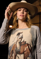 Double D Ranch Women's - Charlie Card Top - Greystone