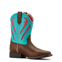 Ariat Kids Boots - Quickdraw VentTEK - Rich Clay / Turquoise Floral Emboss