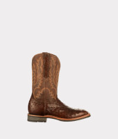 Lucchese Men's Boots - Rowdy - Antique Chocolate Full Quill Ostrich