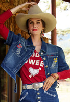 Double D Ranch Women's  - Rodeo Sweetheart Tee - Cayenne Double D Ranch Women's  - Rodeo Sweetheart Tee - Cayenne