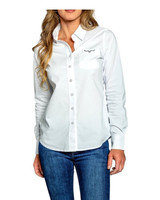 Kimes Ranch Women's Shirt - KR Team L/S - White