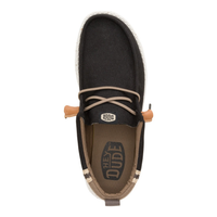 Hey Dude Men's Casuals - Wally Craft Linen - Black / Walnut Hey Dude Men's Casuals - Wally Craft Linen - Black / Walnut