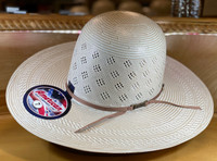 American Hat Straw - 7800 - Fancy Square Pattern Vent - Two toned / 4.5" Brim American Hat Straw - 7800 - Fancy Square Pattern Vent - Two toned / 4.5" Brim