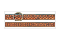 Gem Dandy Women's Accessories - Roper Belt - Aztec Emb / Sanded Two Tone - Turquoise Painted Stitching - Tan Gem Dandy Women's Accessories - Roper Belt - Aztec Emb / Sanded Two Tone - Turquoise Painted Stitching - Tan