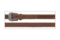 Gem Dandy Women's Accessories - Cowgirls Rock - Bridle Leather / Crochet Edges - Brown