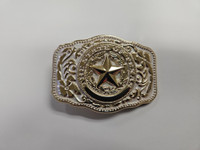 Billy's Western Wear Accessories - Buckle - State Of Texas Seal / Medium Rectangular - Gold / Grey