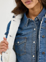 Wrangler Women's Long Sleeve Sherpa Lined Denim Jacket