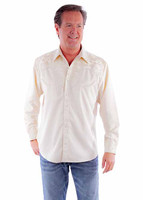 Scully Men's Shirt - Floral Tooled Embroidery - Ivory Scully Men's Shirt - Floral Tooled Embroidery - Ivory