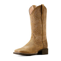 Ariat Women's Boots - Round Up Remuda WSQ Western - Brown Bomber Ariat Women's Boots - Round Up Remuda WSQ Western - Brown Bomber