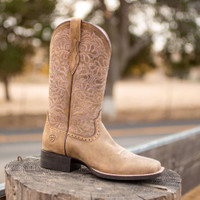 Ariat Women's Boots - Round Up Remuda WSQ Western - Brown Bomber Ariat Women's Boots - Round Up Remuda WSQ Western - Brown Bomber