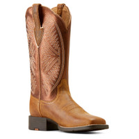 Ariat Women's Boots - Round Up Ruidoso WSQ Western - Pearl / Burnished Chestnut Ariat Women's Boots - Round Up Ruidoso WSQ Western - Pearl / Burnished Chestnut