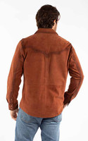 Scully Men's Shirt - Suede Leather - Rust Scully Men's Shirt - Suede Leather - Rust