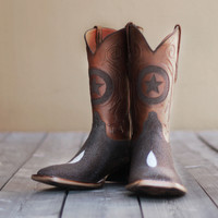 Black Jack Boots - Stingray - Inlay - Brown / Italian Skipper Cowhide Marrone