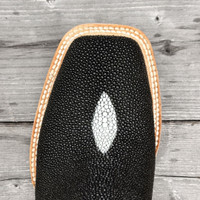 Black Jack Boots - Stingray - Inlay - Black / Goat Pearl Maddog