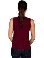 Scully Women's Top - Cantina Collection - Peruvian Cotton - Lace Up Tank - Burgundy Scully Women's Top - Cantina Collection - Peruvian Cotton - Lace Up Tank - Burgundy