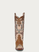 Corral Women's Boots - Honey / Horseshoe Overlay & Embroidery w/Studs
