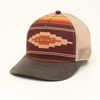 Ariat Caps By M & F Western Products -  Aztec Logo - Tan