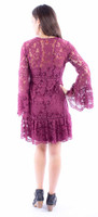 Scully Women's Dress - Honey Creek Collection - Lace / Bell Sleeve - Merlot