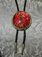 Billy's Western Wear Accessories - Bolo Tie - Gold Round with Scorpion - Red