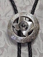Billy's Western Wear Accessories - Bolo Tie - Round Scroll / Map / State Of Texas Seal