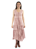 Scully Women's Dress - Honey Creek Collection - Full Length / Lace Up - Dusty Pink