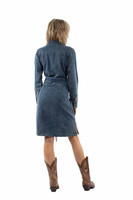 Scully Women's Dress - Honey Creek Collection - Snap Front W/ Tie - Denim