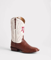 Lucchese Men's Boots - Olsen - Texas A & M - Dark Mahogany / White