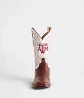 Lucchese Men's Boots - Olsen - Texas A & M - Dark Mahogany / White