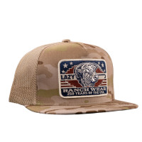 Lazy J Ranchwear Accessories - Camo & Tan Freedom Classic Five Panel Trucker