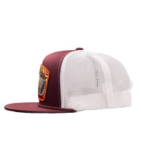 Lazy J Ranchwear Accessories - Maroon & White Daybreak Classic Rope Trucker