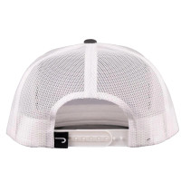 Lazy J Ranchwear Accessories - Grey & White 4' Blue Bull Trap Patch Classic Five Panel Trucker