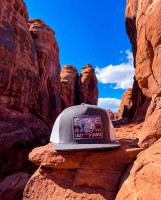 Lazy J Ranchwear Accessories - Grey & White Red Rock Classic Five Panel Trucker