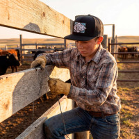 Lazy J Ranchwear Accessories - Youth Iron Horn Trucker 