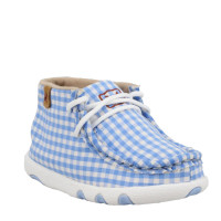 Twisted X Kids Casuals- Chukka Infant Driving Mocs - Blue / White Plaid