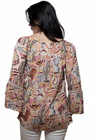 Scully Women's Shirt - Honey Creek Collection - Vibrant Western Print - Cream