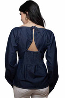 Scully Women's Shirt - Honey Creek Collection - Button Front - Denim