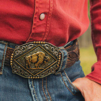 Montana Silversmith Accessories - 2 Tone Majestic Valor Attitude Buckle