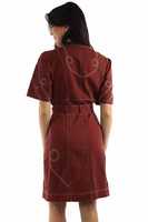 Scully Women's Dress - Honey Creek Collection - Embroidered / Button Front - Brown